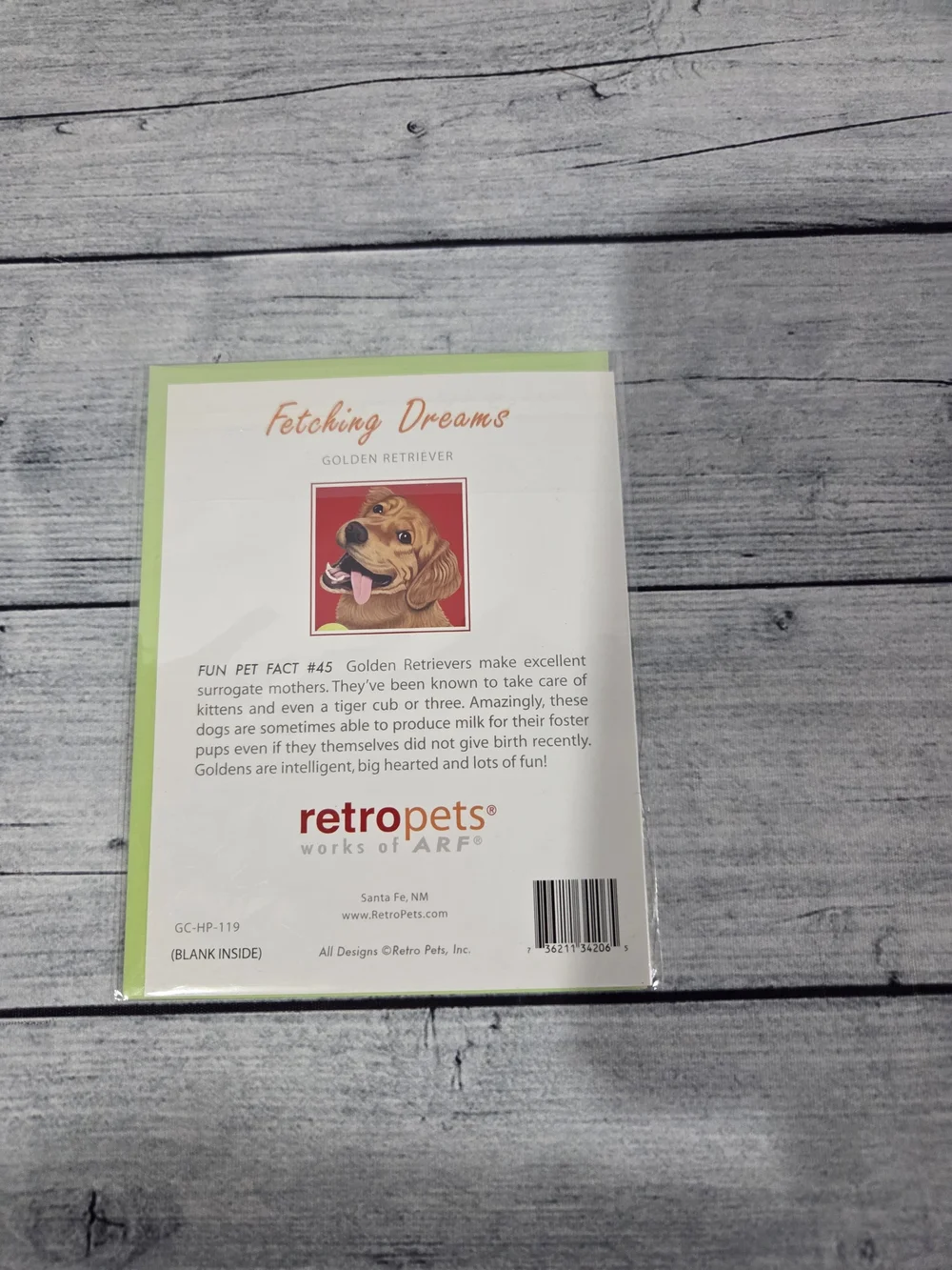 Retropets Golden Retriver Greeting Card